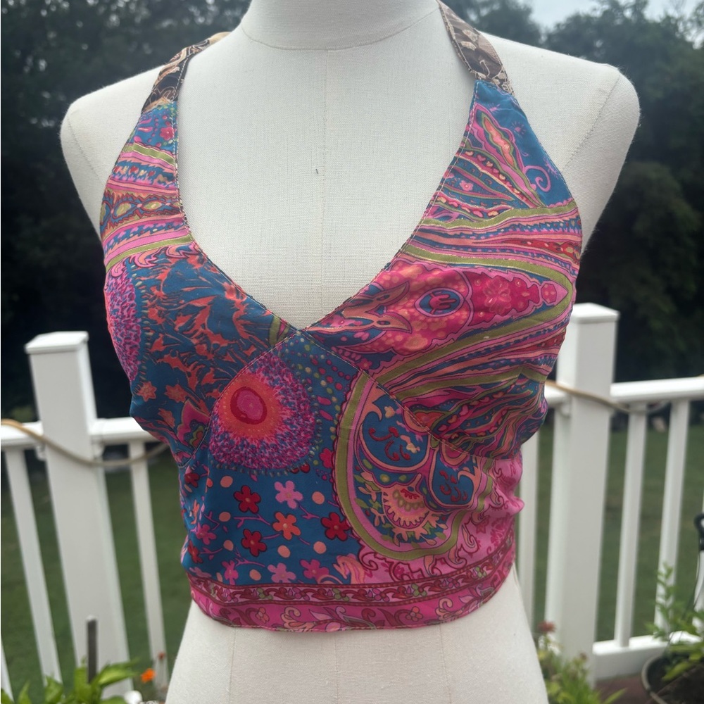 Colorful Paisley Halter Top